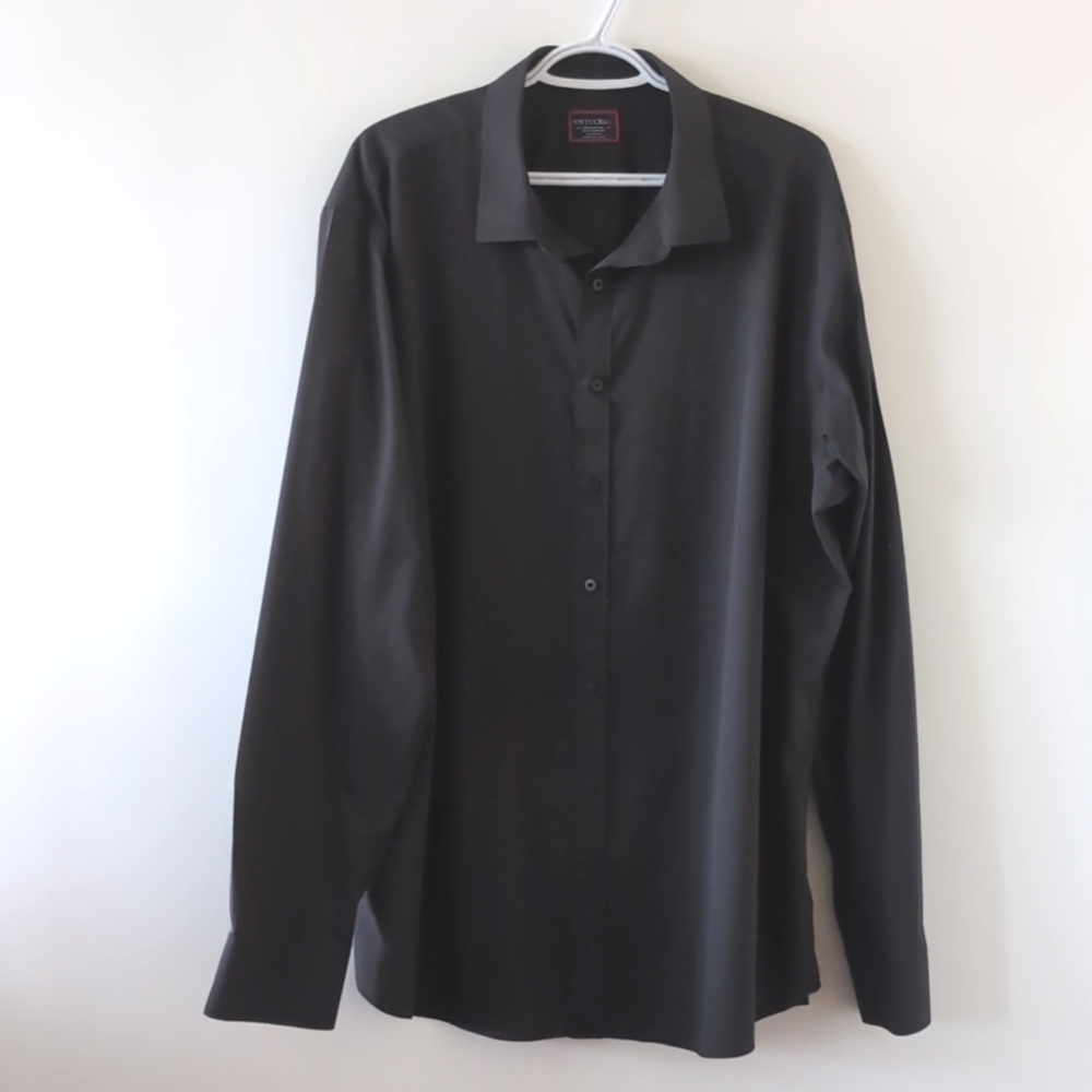 Untuckit wrinkle free black cotton shirt size XXX large Tall